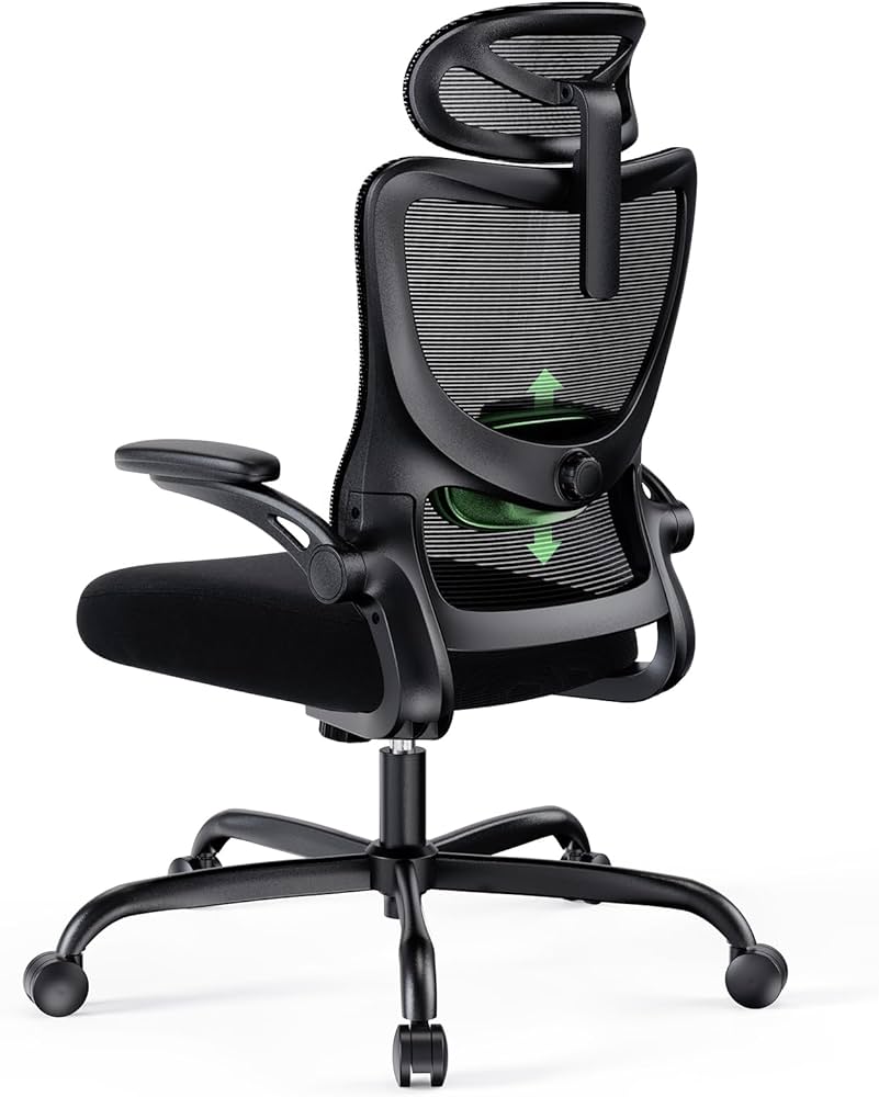 A modern black office chair