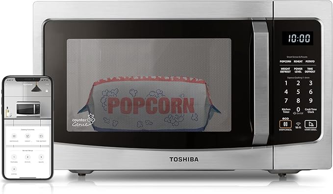Toshiba ML-EM34P(SS) Smart Countertop Microwave with Alexa and Sensor Reheat
